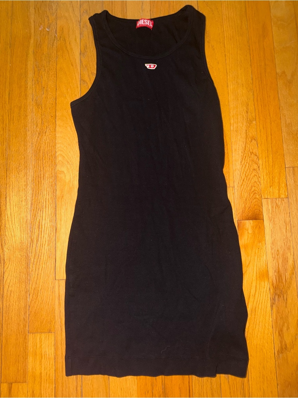Diesel Black Ribbed Tank Dress - Bodycon